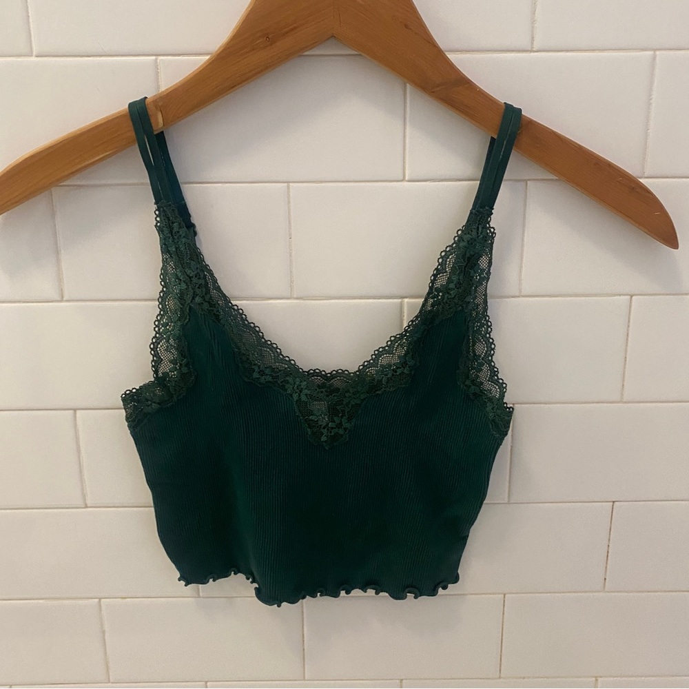 gap deep v lace cami top